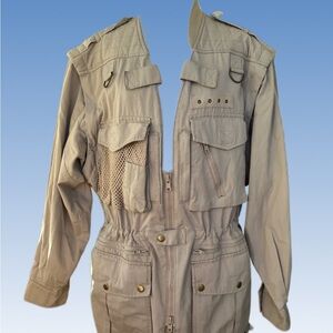 WILLIS & GEIGER Women's Beige Utility Jacket SIZE M